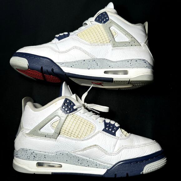 Size 7 - Nike Air Jordan 4 Retro Midnight Navy 2022 Men's Shoes - Picture 2 of 9